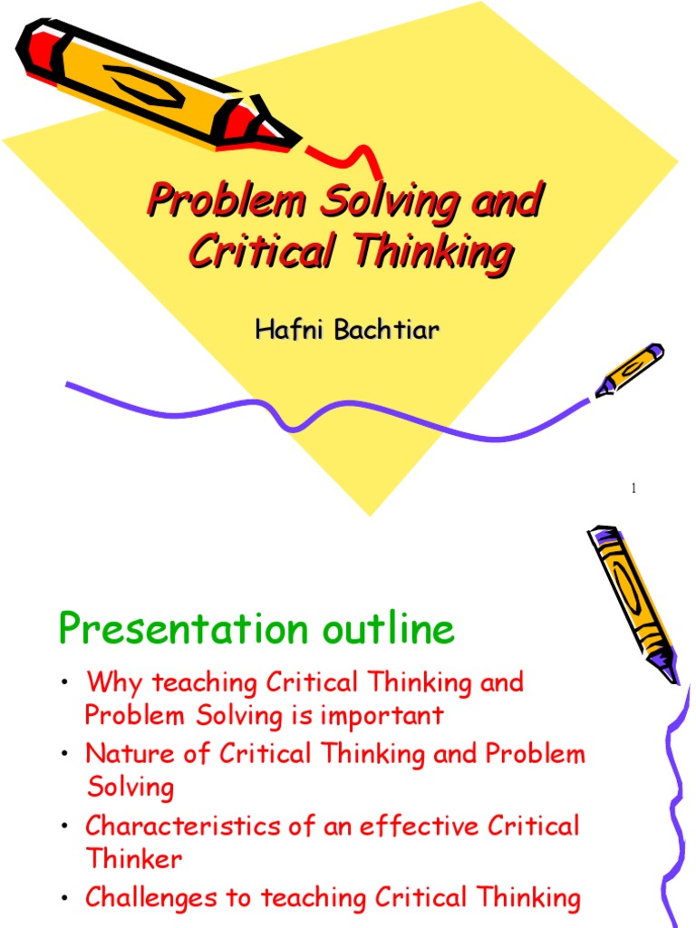 critical thinking and problem solving book