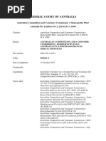 Australian Competition and Consumer Commission V Homeopathy Plus! Australia Pty Limited (No 2) (2015) FCA 1090