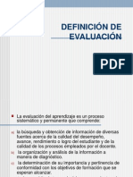 definicion de evaluacion