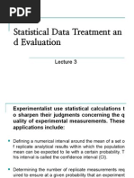 Lecture 3 2014 Statistical Data Treatment and Evaluation