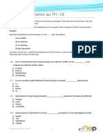 Type TFI - Comprehension Ecrite Section 5