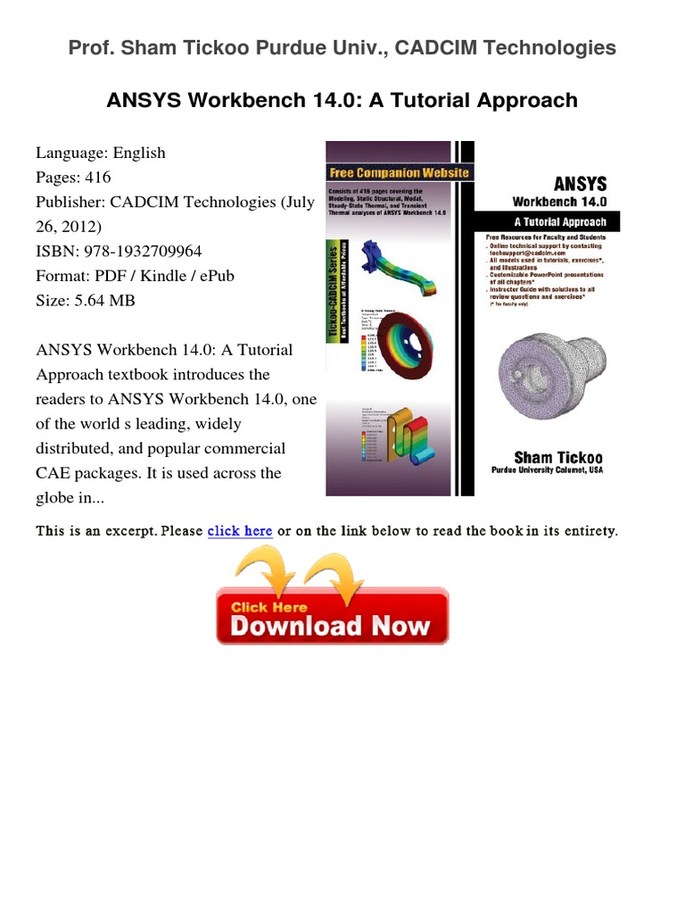 Ansys Workbench 14 0 a Prof Sham 1951855 | E Books | Areas ...