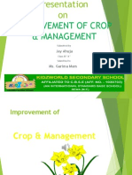 Improvement of Crop & Management: Jay Ahuja