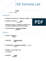 IGCSE Formulas Biology Chemistry Physics