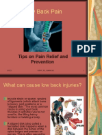 Low Back Pain: Tips On Pain Relief and Prevention