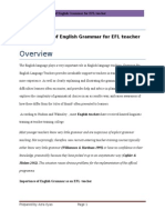 Knowledge of English Grammar for EFL Teacher
