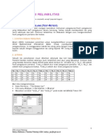 Estimasi Reliabilitas via Spss