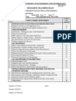 Tentative Teaching Plan: Transformers