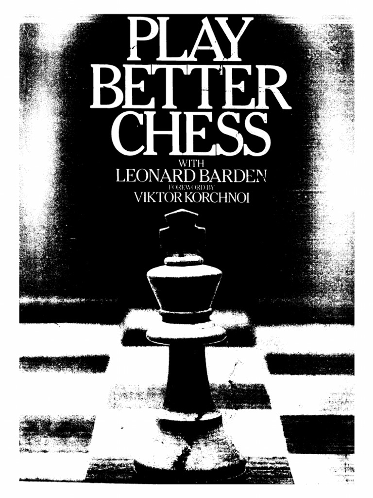Play Better Chess by Barden, Leonard Book The Fast Free Shipping