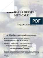 Abordarea Greselii Medicale