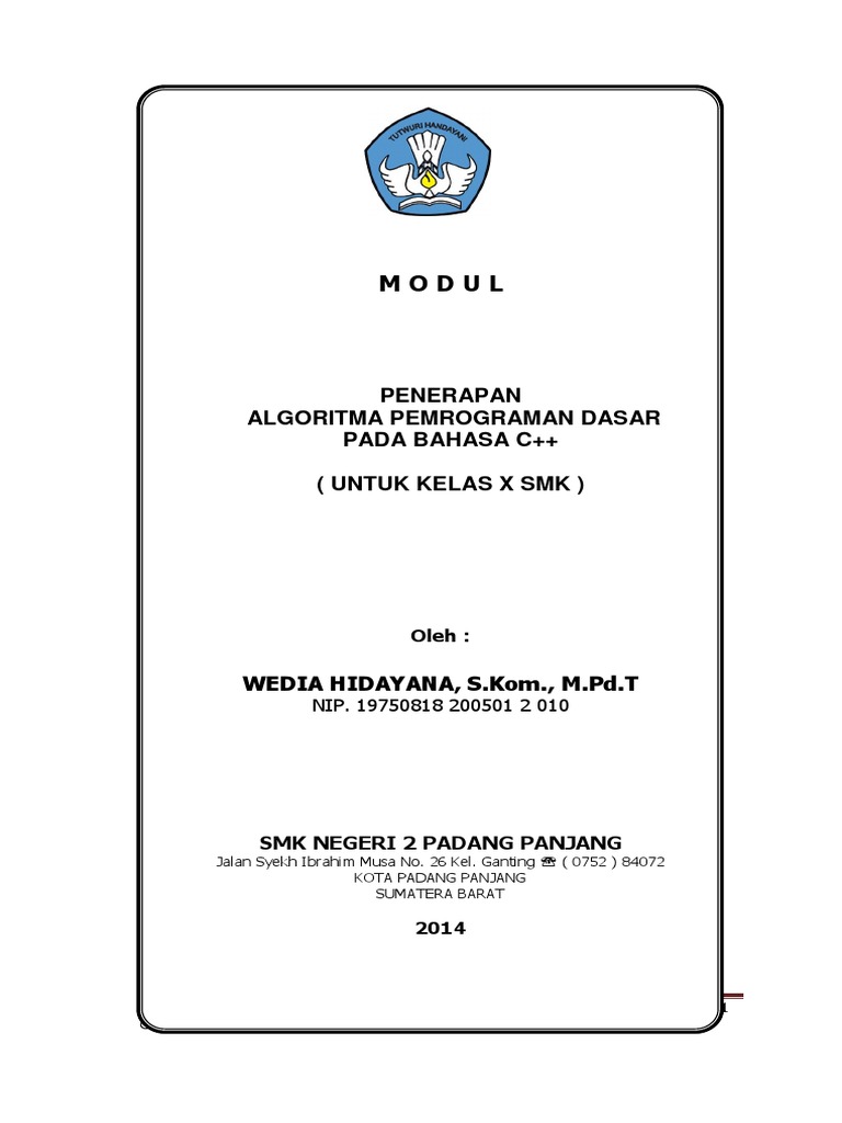 Modul Pemrograman Dasar Oleh Wedia Hidayana | PDF | Komputer