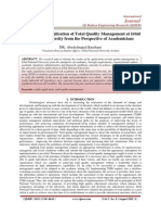 The Reality of Application of Total Quality Management at Irbid National University from the Perspective of Academicians