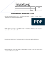 Exercícios 8 Sistema Equacao Primeiro Grau