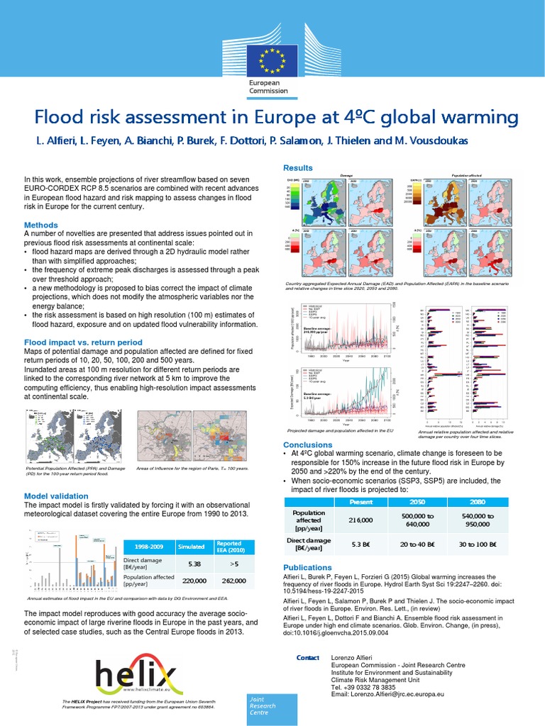 Flood Risk Assessment in Europe at 4ºC Global Warming | PDF | Flood ...