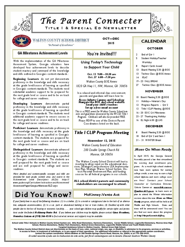 Georgia Milestones Assessment Levels | PDF | Elementary And Secondary ...