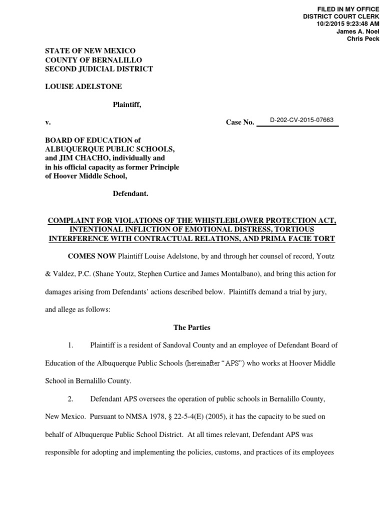 Complaint Tortious Interference Tort