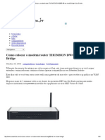 252090803 Como Colocar o Modem Router THOMSON DWG850 4B Em Modo Bridge Usa Direito