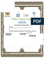 Student Training Program: Certificate