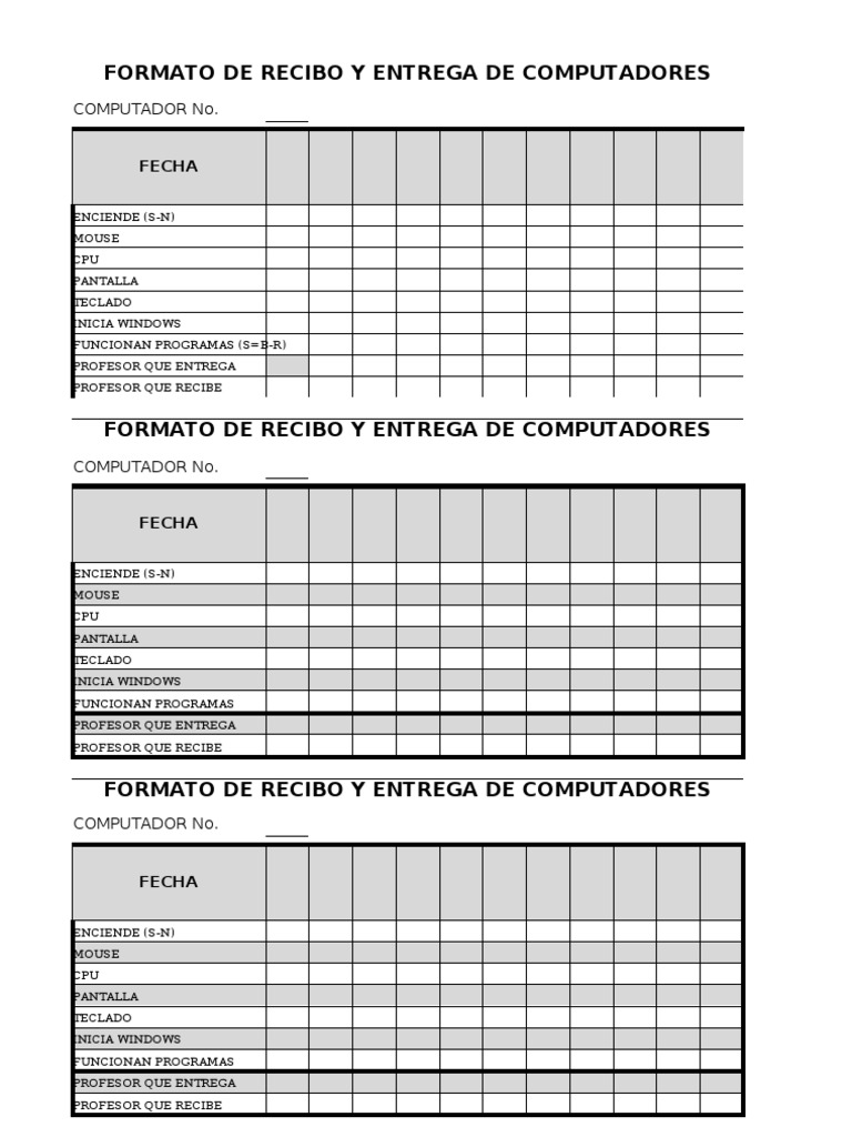 Formato de Recibo de Computadores | PDF | Informática | Tecnología