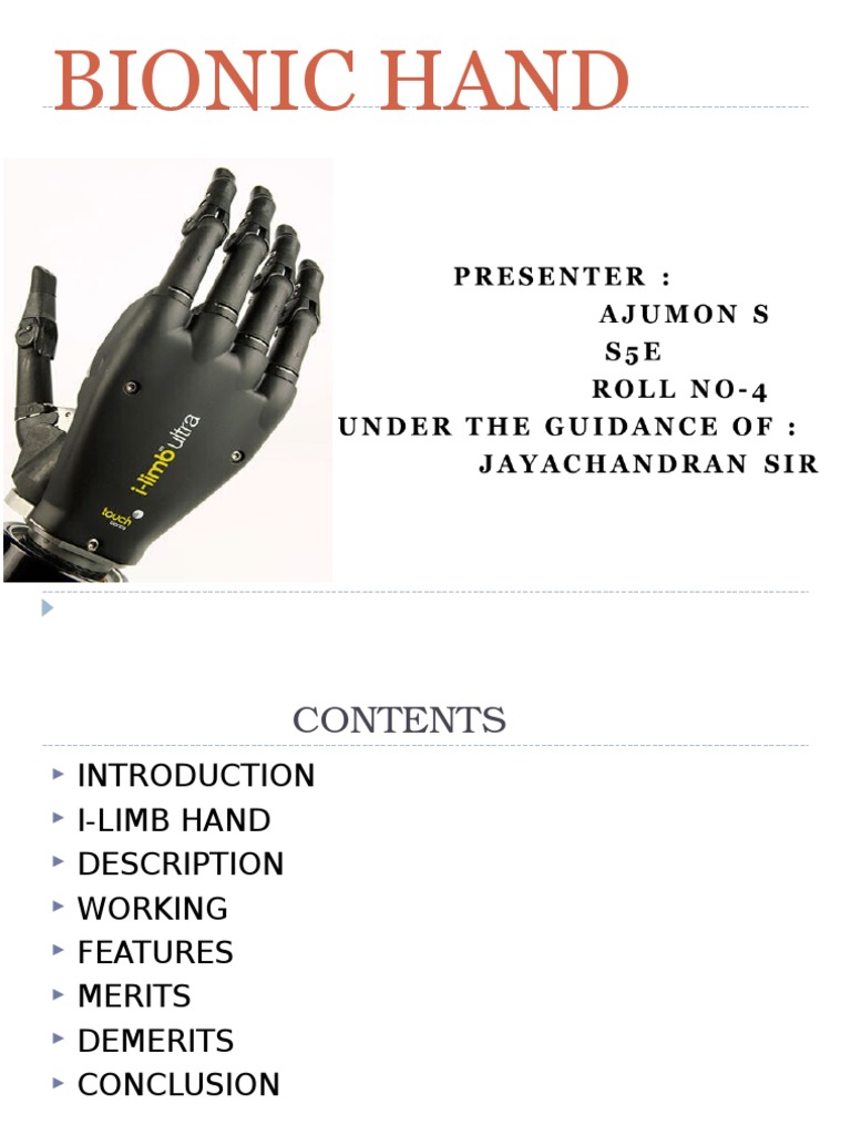 Bionic Hand That Can Feel | PDF | Prosthesis | Nervous System