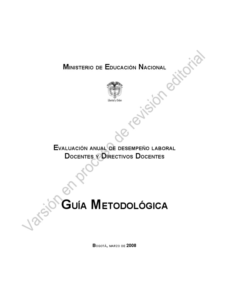 Guia Evalua Desempeno Docente | PDF | Evaluación | Maestros