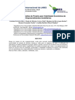 Parâmetros de Análise de Projeto para Viabilidade Econômica