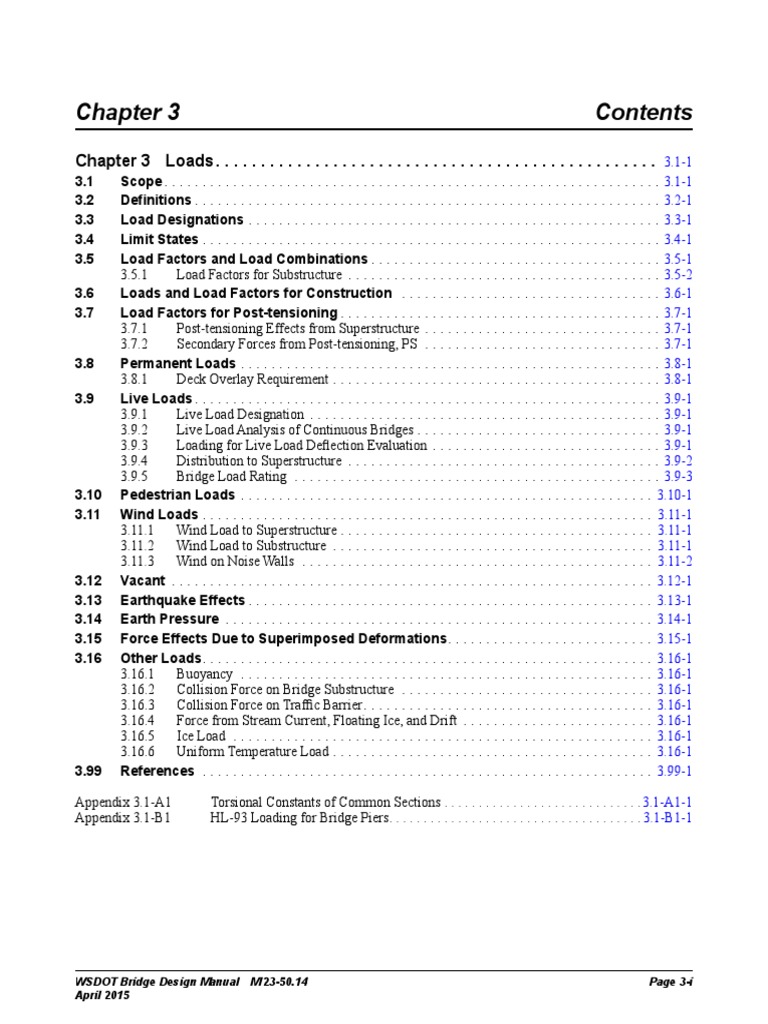 AASHTO LRFD Chapter 3 | PDF | Structural Load | Prestressed Concrete