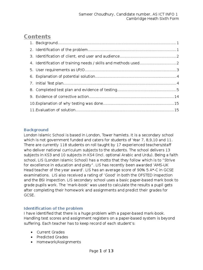 Blue essay book