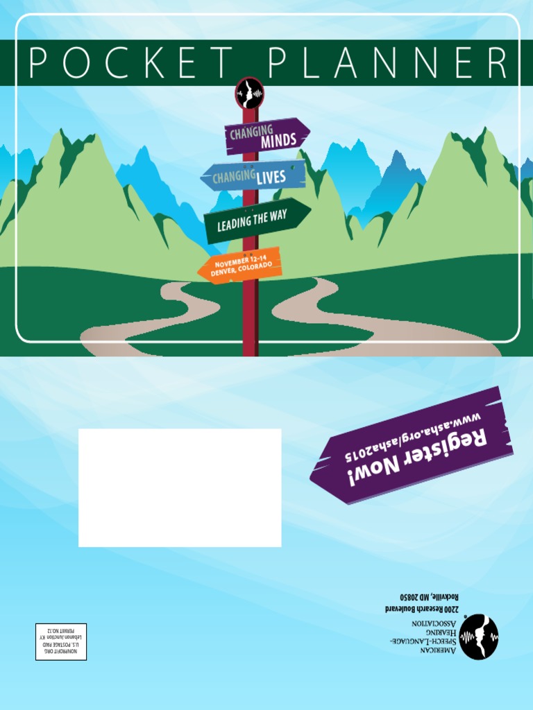 2015 ASHA Convention Pocket Planner PDF Autism Spectrum Speech