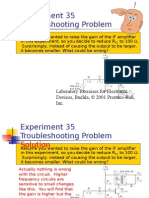 Experiment 35 Troubleshooting Problem: Laboratory Exercises For Electronic Devices, Buchla, © 2001 Prentice-Hall, Inc