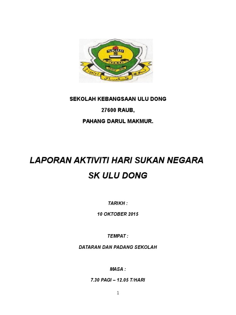 Laporan Hari Sukan Negara Skud 2015