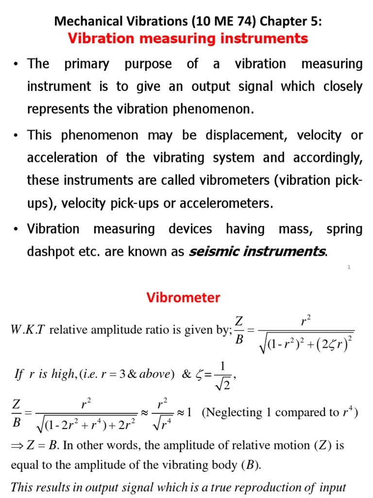 Vibration Measurement Instruments Overview | PDF | Accelerometer ...
