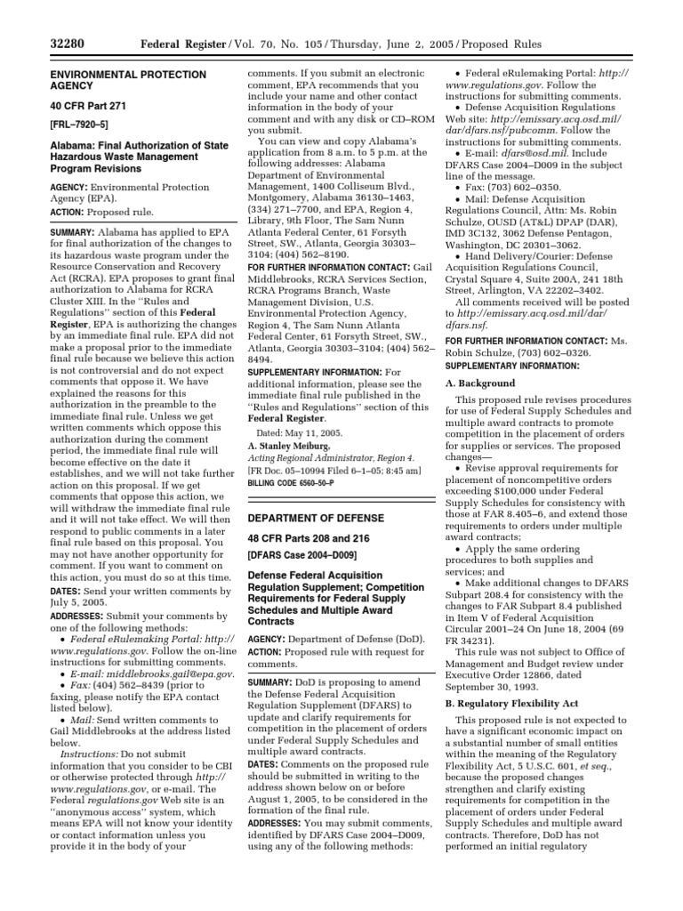 Proposed Rule Acquisition Regulations Competition Requirements For