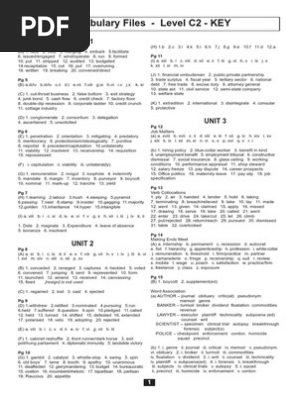 C2 Vocabulary Files Overview | PDF