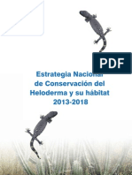 Estrategia Nacional de Conservacion Del Género Heloderma y Su Habitat 2013-2018