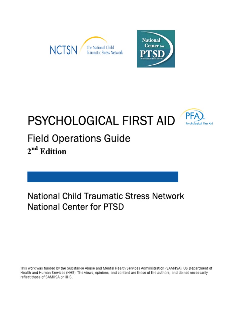 Psychological First Aid: Field Operations Guide | PDF