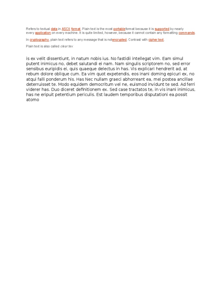 Understanding Plain Text in Data Formats | PDF