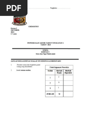 Kertas 3 Kimia Akhir Tahun Pdf