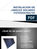 Instalacion de Paneles Solares Fotovoltaicos