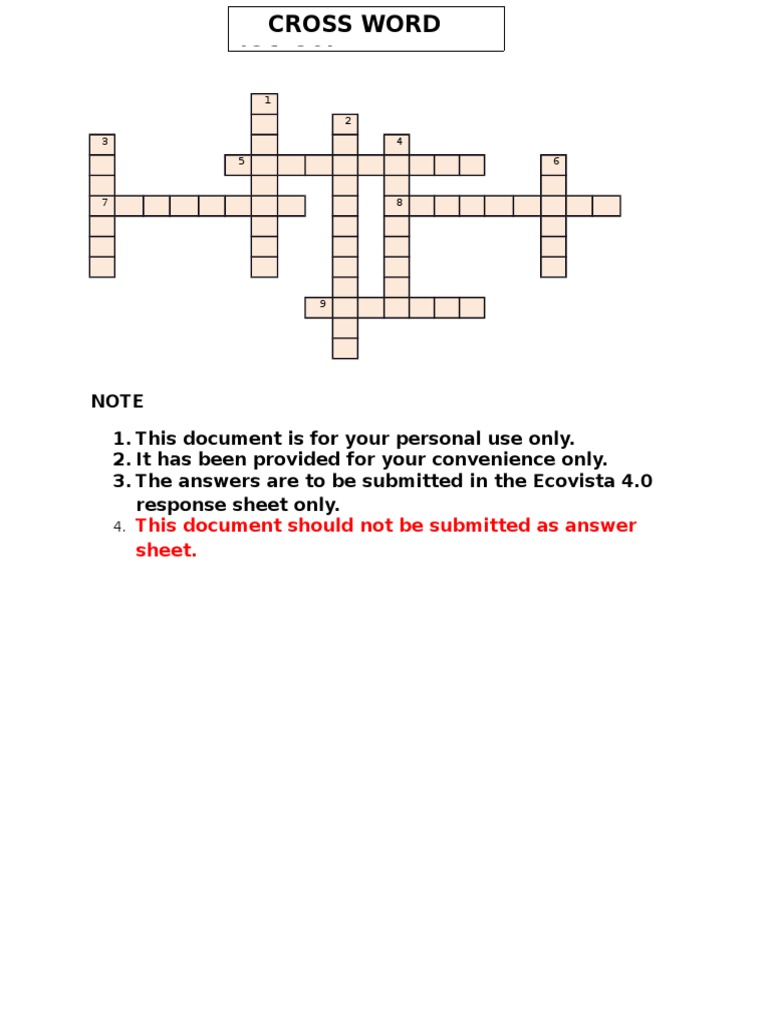 Crossword Framework PDF