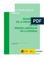 Desarrollo de La Prevencion de Los Riesgos Laborales en La Empresa