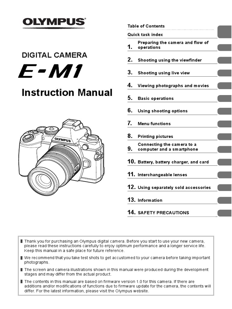 Olympus E-M1 Manual | Live Preview | Exposure (Photography)