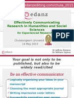 Effectively Communicating Research in Humanities and Social Sciences