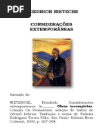 NIETZSCHE, F. Considerações Extemporâneas