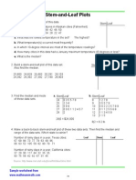 Statistics Worksheets Stem-Leaf-Plots