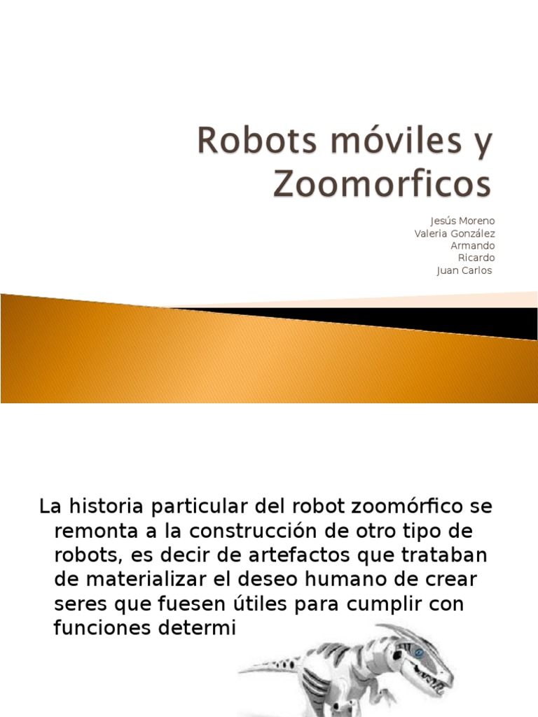 Tipos y usos de robots zoomórficos | PDF