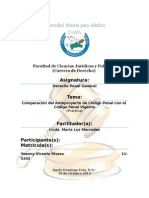 Comparación Con El Proyecto Modificación Código Penal Dominicano