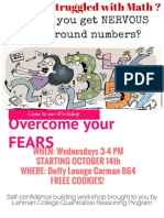 Overcome Math Fears at Free Workshop