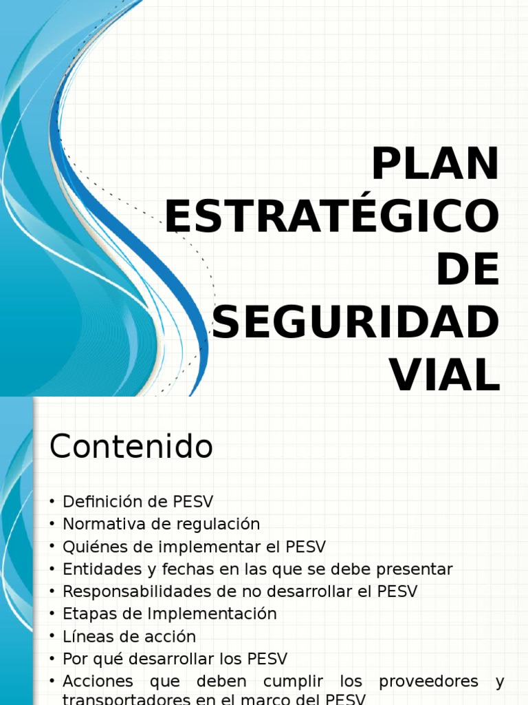 Plan Estratégico de Seguridad Vial en Colombia | PDF | Seguridad vial ...
