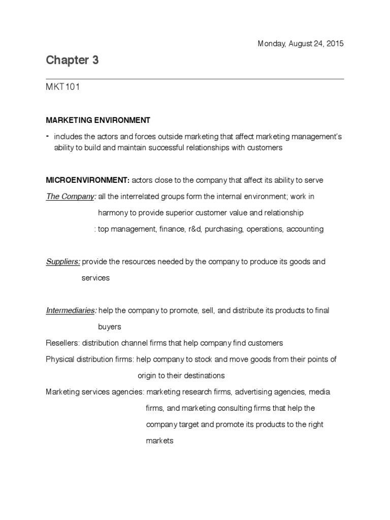 Principles of Marketing Chapter 3 | PDF | Marketing | Business